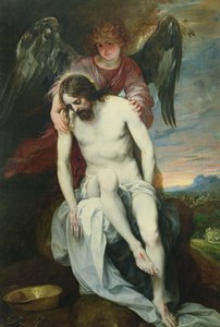 Halott Krisztus angyal által támogatott, 1646-52 körül